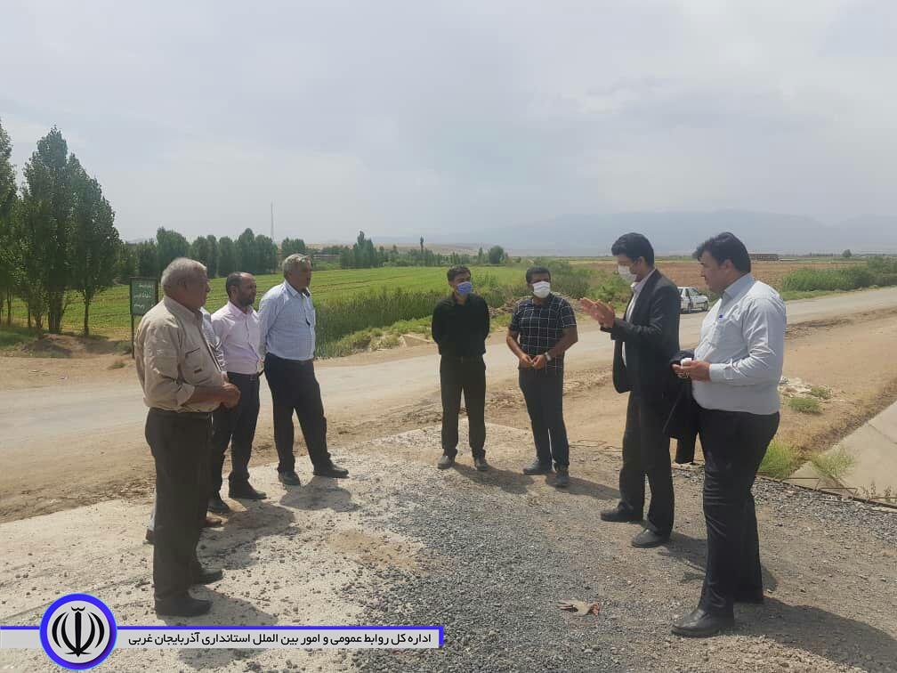 بازدید از عملیات تعریض جاده بین المللی در محل سه راهی روستای قبانباسان