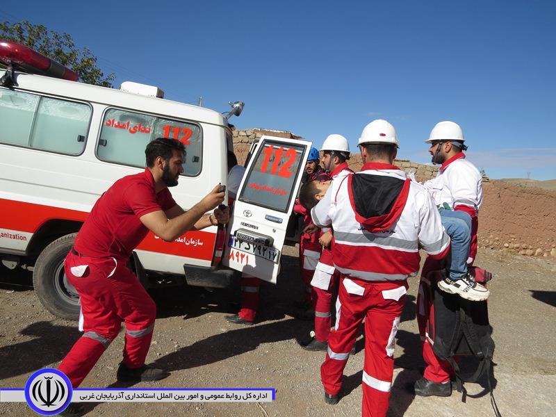 برگزاری مانور زلزله فرضی در روستای عزت آباد از توابع بخش مرکزی شوط