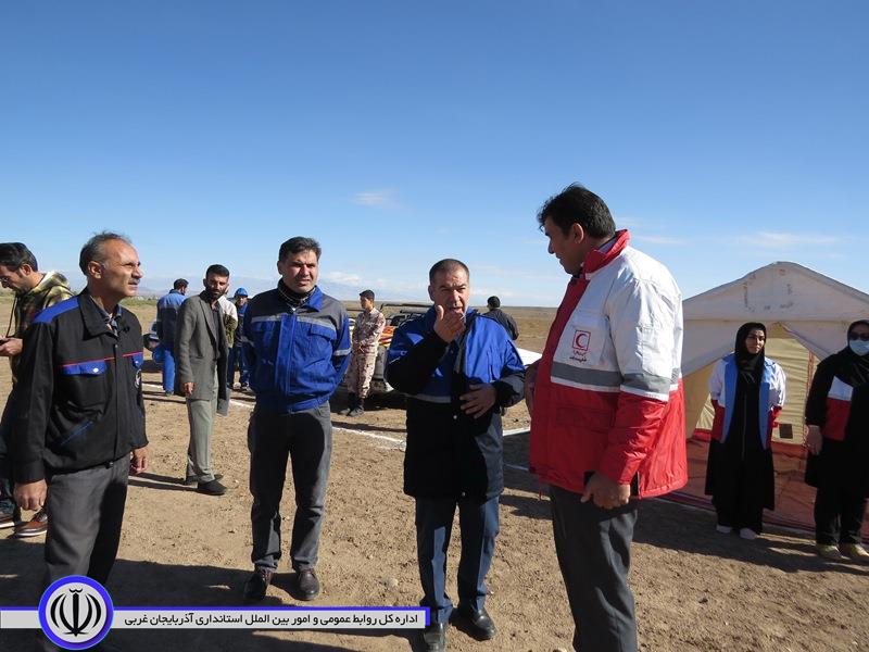 برگزاری مانور زلزله فرضی در روستای عزت آباد از توابع بخش مرکزی شوط