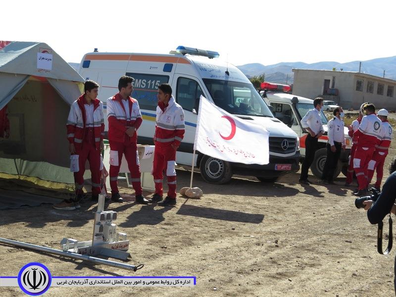 برگزاری مانور زلزله فرضی در روستای عزت آباد از توابع بخش مرکزی شوط