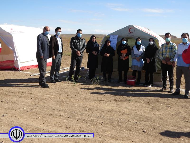 برگزاری مانور زلزله فرضی در روستای عزت آباد از توابع بخش مرکزی شوط