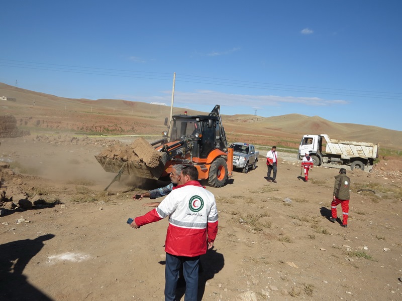 برگزاری مانور زلزله فرضی در روستای عزت آباد از توابع بخش مرکزی شوط