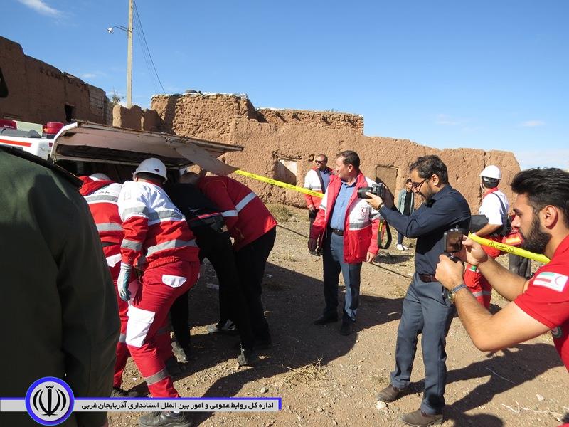 برگزاری مانور زلزله فرضی در روستای عزت آباد از توابع بخش مرکزی شوط