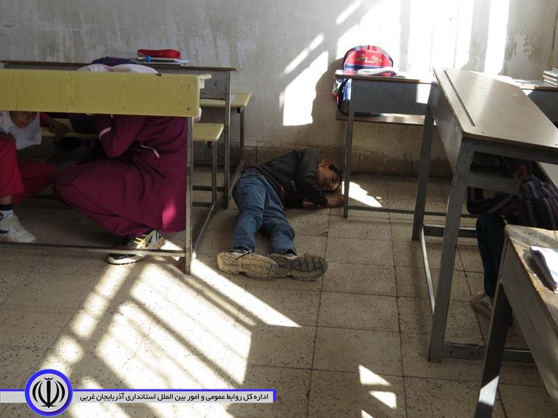 برگزاری مانور زلزله فرضی در روستای عزت آباد از توابع بخش مرکزی شوط