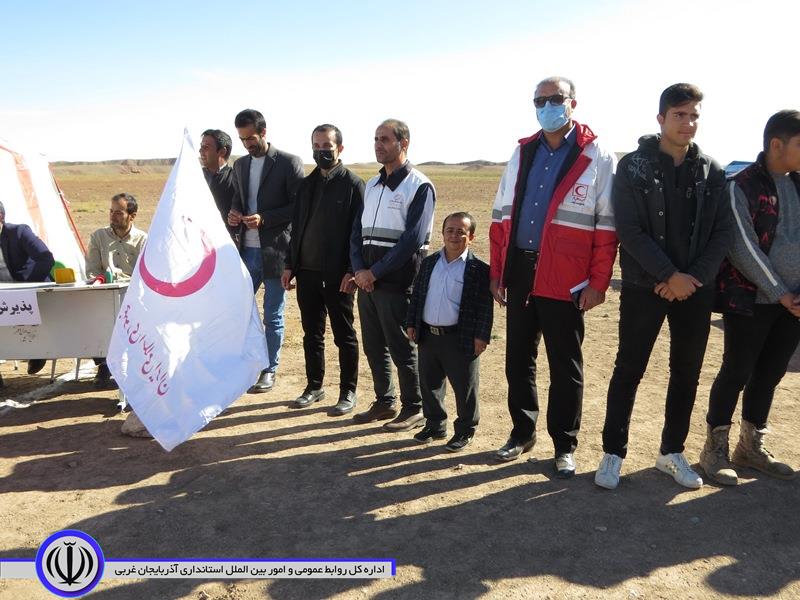 برگزاری مانور زلزله فرضی در روستای عزت آباد از توابع بخش مرکزی شوط