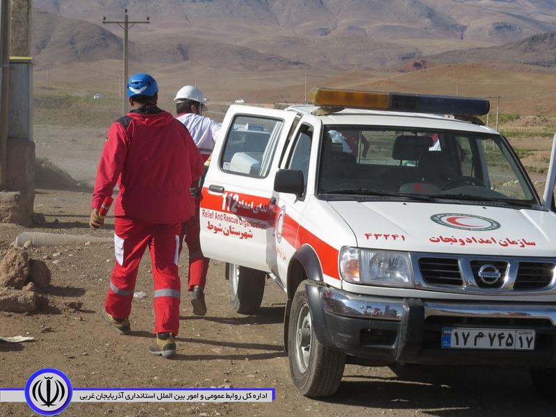 برگزاری مانور زلزله فرضی در روستای عزت آباد از توابع بخش مرکزی شوط