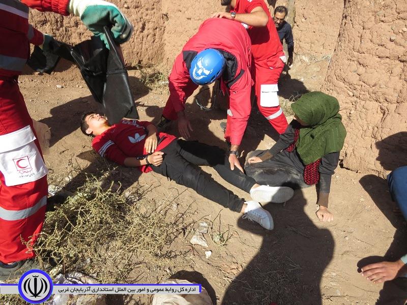 برگزاری مانور زلزله فرضی در روستای عزت آباد از توابع بخش مرکزی شوط