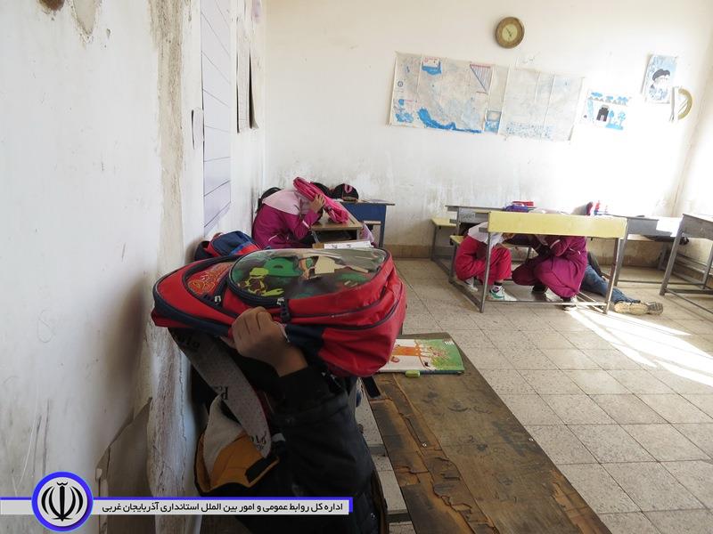 برگزاری مانور زلزله فرضی در روستای عزت آباد از توابع بخش مرکزی شوط