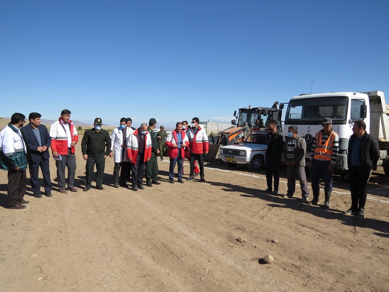 برگزاری مانور زلزله فرضی در روستای عزت آباد از توابع بخش مرکزی شوط
