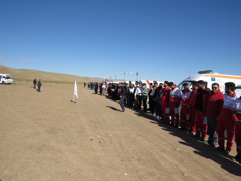 برگزاری مانور زلزله فرضی در روستای عزت آباد از توابع بخش مرکزی شوط