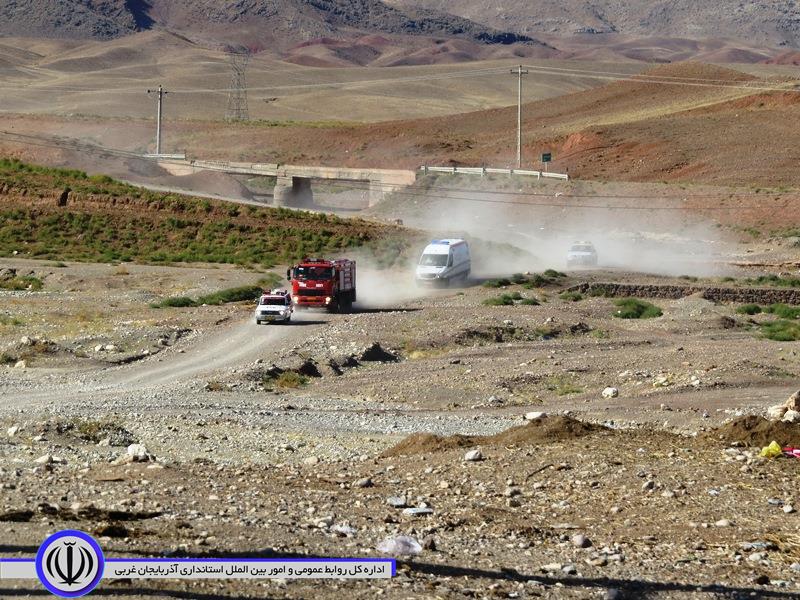 برگزاری مانور زلزله فرضی در روستای عزت آباد از توابع بخش مرکزی شوط