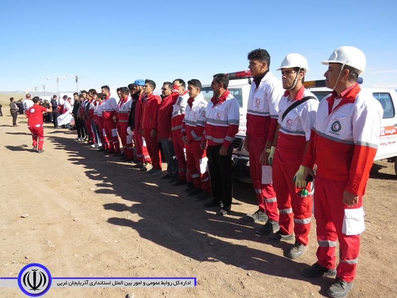 برگزاری مانور زلزله فرضی در روستای عزت آباد از توابع بخش مرکزی شوط