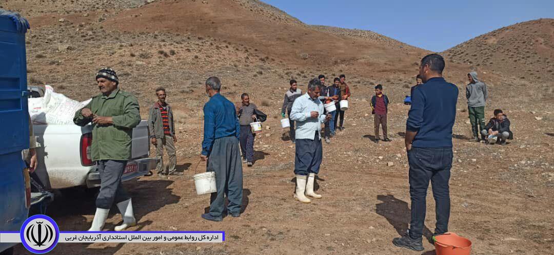 گزارش تصویری/ اجرای عملیات کودپاشی و قرق ارتفاعات مراتع روستای پیرشه توسط اداره منابع طبیعی و آبخیزداری شوط و همکاری جوامع محلی  به مساحت 40 هکتار