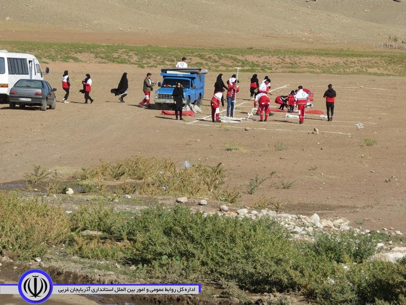 برگزاری مانور زلزله فرضی در روستای عزت آباد از توابع بخش مرکزی شوط