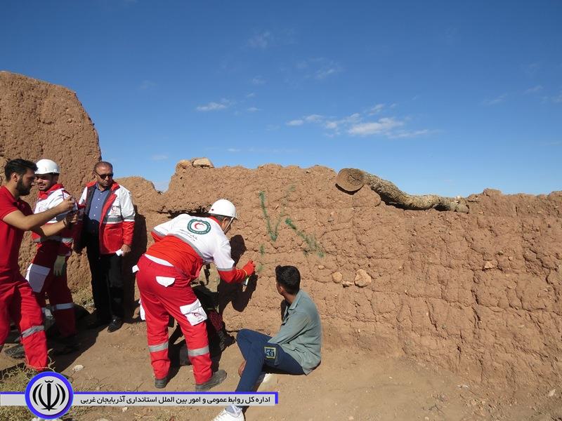 برگزاری مانور زلزله فرضی در روستای عزت آباد از توابع بخش مرکزی شوط